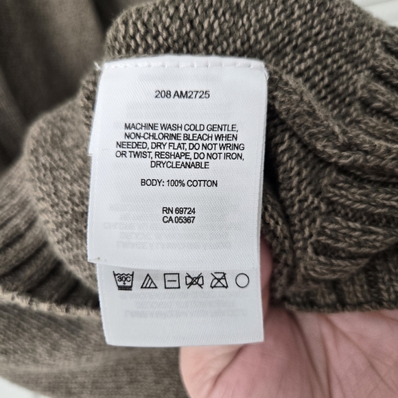 Columbia Men's Brown Ribbed Knit Long Sleeve Crew Neck Sweater Size M - Picture 5 of 6